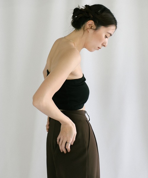 select MOCA（セレクトモカ）の「カップ付きバンドゥ（チューブトップ・レディース・アイボリー/ブラック・FREE）」の11枚目の写真