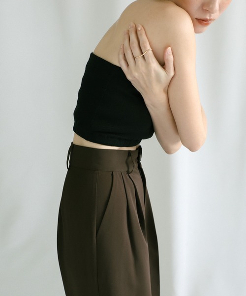 select MOCA（セレクトモカ）の「カップ付きバンドゥ（チューブトップ・レディース・アイボリー/ブラック・FREE）」の5枚目の写真