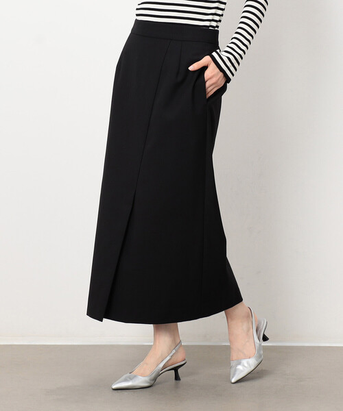 COMME CA ISM(コムサイズム)の「Iライン ラップ風スリットスカート(スカート・レディース・ベージュ/ブラック・MEDIUM/LARGE)」の14枚目の写真
