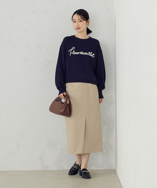 COMME CA ISM(コムサイズム)の「Iライン ラップ風スリットスカート(スカート・レディース・ベージュ/ブラック・MEDIUM/LARGE)」の16枚目の写真