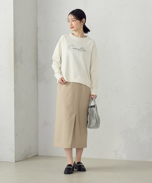 COMME CA ISM(コムサイズム)の「Iライン ラップ風スリットスカート(スカート・レディース・ベージュ/ブラック・MEDIUM/LARGE)」の17枚目の写真