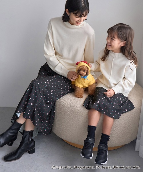 ROPE' PICNIC（ロペピクニック）の「【ドラえもんコレクション】花柄スカート/リンクコーデ（スカート・レディース・ブラック/ホワイト・38）」の3枚目の写真