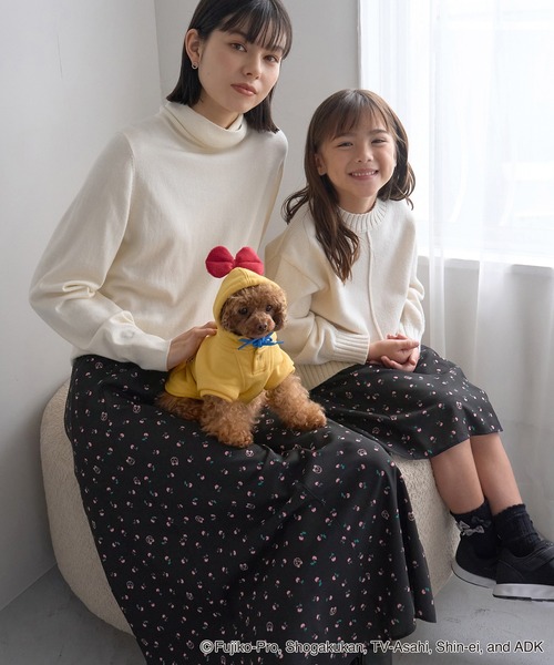 ROPE' PICNIC（ロペピクニック）の「【ドラえもんコレクション】花柄スカート/リンクコーデ（スカート・レディース・ブラック/ホワイト・38）」の4枚目の写真