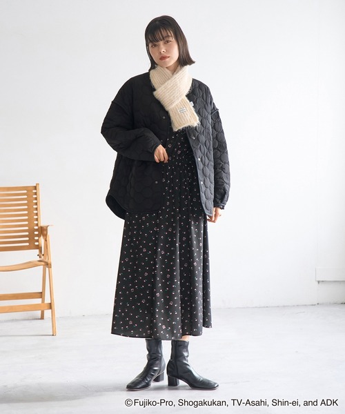 ROPE' PICNIC（ロペピクニック）の「【ドラえもんコレクション】花柄スカート/リンクコーデ（スカート・レディース・ブラック/ホワイト・38）」の15枚目の写真