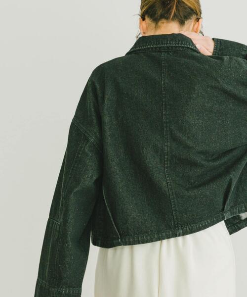 ITEMS URBANRESEARCH（アイテムズ アーバンリサーチ）の「デニムショートジャケット（デニムジャケット・レディース・ブルー系その他/ブラック・FREE）」の3枚目の写真