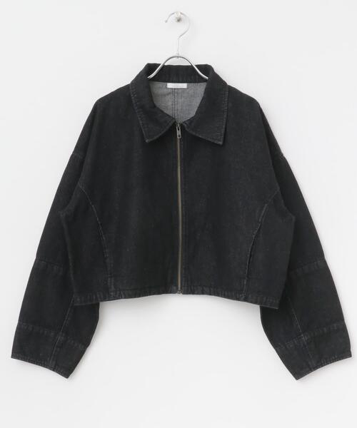 ITEMS URBANRESEARCH（アイテムズ アーバンリサーチ）の「デニムショートジャケット（デニムジャケット・レディース・ブルー系その他/ブラック・FREE）」の10枚目の写真