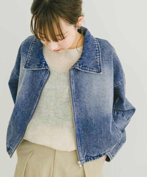 ITEMS URBANRESEARCH（アイテムズ アーバンリサーチ）の「デニムショートジャケット（デニムジャケット・レディース・ブルー系その他/ブラック・FREE）」の13枚目の写真