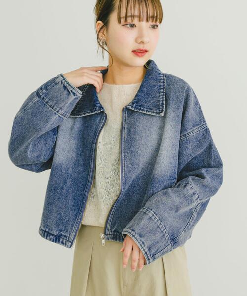 ITEMS URBANRESEARCH（アイテムズ アーバンリサーチ）の「デニムショートジャケット（デニムジャケット・レディース・ブルー系その他/ブラック・FREE）」の14枚目の写真