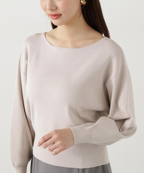 PROPORTION BODY DRESSING(プロポーションボディドレッシング)の「後ろパール総針ニット / 1215170200(ニット/セーター・レディース・ピンク/ネイビー/ベージュ・MEDIUM/SMALL)」の10枚目の写真