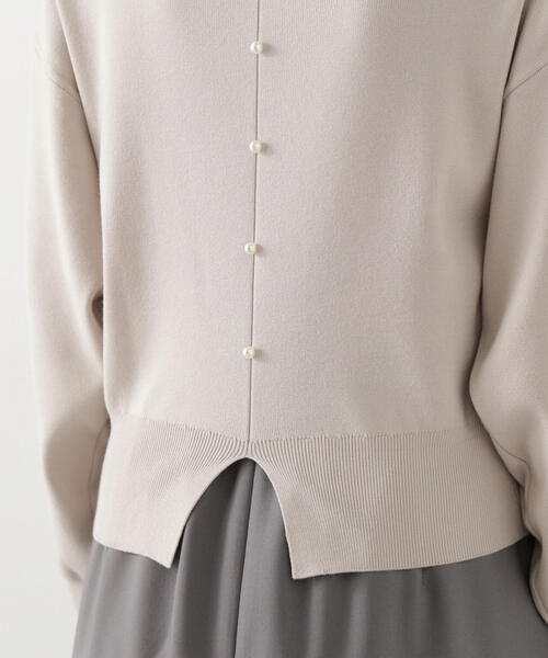 PROPORTION BODY DRESSING(プロポーションボディドレッシング)の「後ろパール総針ニット / 1215170200(ニット/セーター・レディース・ピンク/ネイビー/ベージュ・MEDIUM/SMALL)」の11枚目の写真