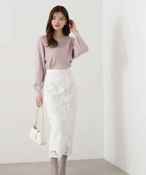 PROPORTION BODY DRESSING(プロポーションボディドレッシング)の「後ろパール総針ニット / 1215170200(ニット/セーター・レディース・ピンク/ネイビー/ベージュ・MEDIUM/SMALL)」の15枚目の写真
