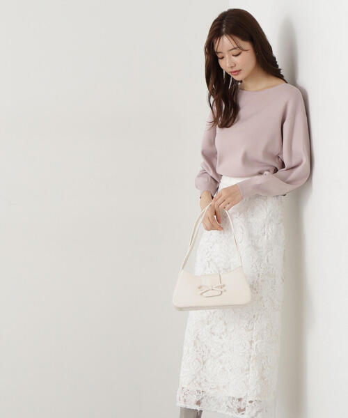 PROPORTION BODY DRESSING(プロポーションボディドレッシング)の「後ろパール総針ニット / 1215170200(ニット/セーター・レディース・ピンク/ネイビー/ベージュ・MEDIUM/SMALL)」の16枚目の写真
