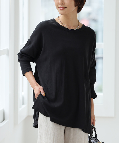 MILLER(ミラー)の「《追加》別注【MILLER/ミラー】Light Prib L/S:カットソー(Tシャツ/カットソー・レディース・ホワイト/ブラック/サックスブルー/イエロー・FREE)」の2枚目の写真