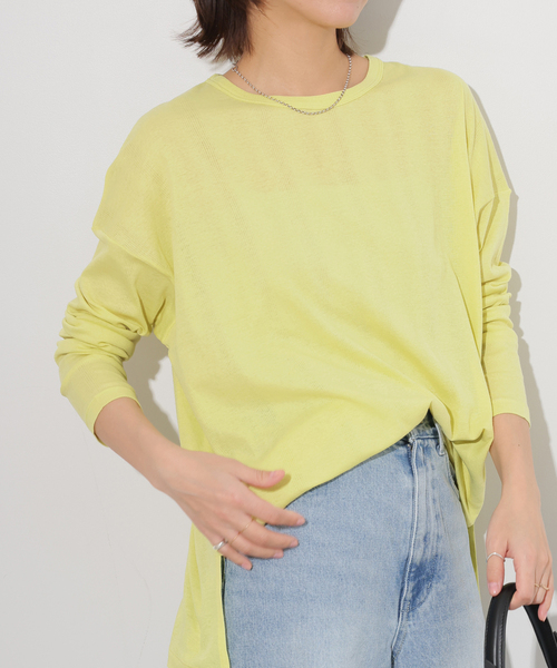 MILLER(ミラー)の「《追加》別注【MILLER/ミラー】Light Prib L/S:カットソー(Tシャツ/カットソー・レディース・ホワイト/ブラック/サックスブルー/イエロー・FREE)」の21枚目の写真