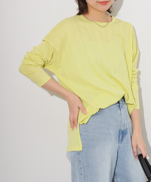 MILLER(ミラー)の「《追加》別注【MILLER/ミラー】Light Prib L/S:カットソー(Tシャツ/カットソー・レディース・ホワイト/ブラック/サックスブルー/イエロー・FREE)」の20枚目の写真
