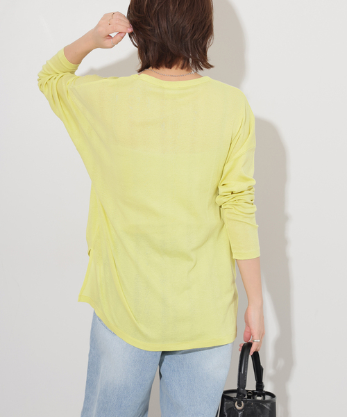 MILLER(ミラー)の「《追加》別注【MILLER/ミラー】Light Prib L/S:カットソー(Tシャツ/カットソー・レディース・ホワイト/ブラック/サックスブルー/イエロー・FREE)」の18枚目の写真
