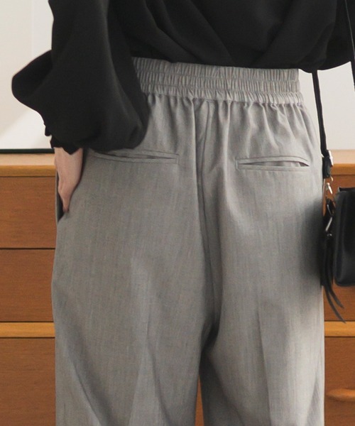 CELEN(セレン)の「【洗える/セットアップ対応】ビット付きセミワイドパンツ 単品(スーツパンツ・レディース・グレー/ベージュ/ネイビー/ブラック・ST/L/M/S/LT/MT)」の12枚目の写真