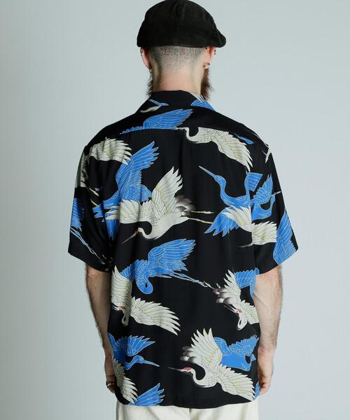 Schott/ショット/×PJ/×パイナップルジュース/RAYON SHIRT CRANE Schott/ショット/×PJ/×パイナップルジュース/RAYON SHIRT CRANE