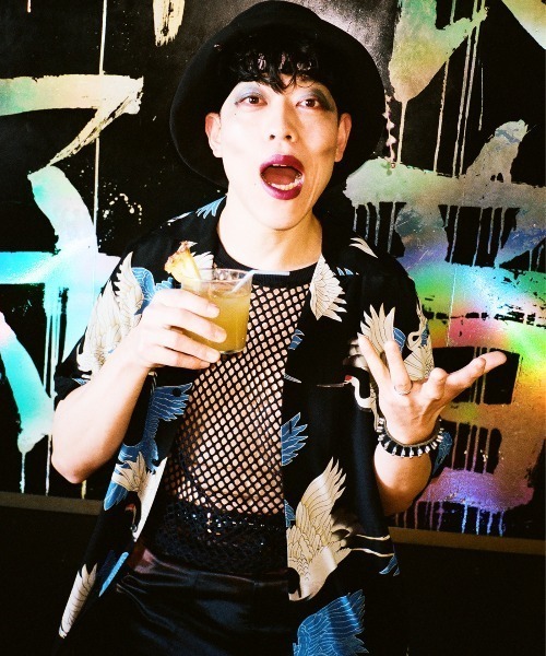 T*E様 ショット PJ ×パイナップルジュース レーヨンシャツ L PJ/×パイナップルジュース/RAYON SHIRT BEACH/レーヨンシャツ