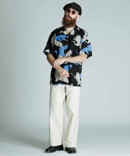 Schott/ショット/×PJ/×パイナップルジュース/RAYON SHIRT CRANE