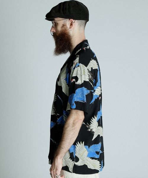 Schott/ショット/×PJ/×パイナップルジュース/RAYON SHIRT CRANE