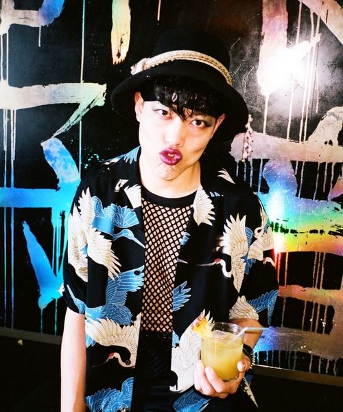 Schott/ショット/×PJ/×パイナップルジュース/RAYON SHIRT CRANE