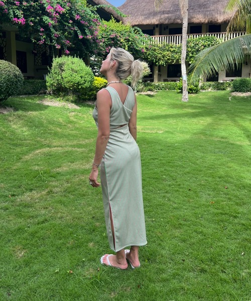 ROXY（ロキシー）の「COASTAL ESCAPE DRESS/ロキシーワンピース・ドレス（ワンピース・レディース・グリーン/ベージュ/ブラック・SMALL/MEDIUM/LARGE）」の19枚目の写真