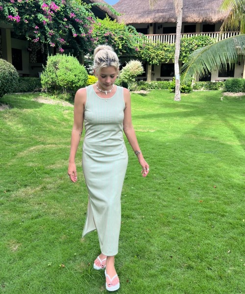 ROXY（ロキシー）の「COASTAL ESCAPE DRESS/ロキシーワンピース・ドレス（ワンピース・レディース・グリーン/ベージュ/ブラック・SMALL/MEDIUM/LARGE）」の20枚目の写真