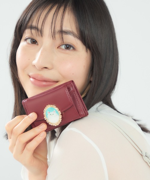 PAUL & JOE ACCESSOIRES（ポールアンドジョーアクセソワ）の「PAUL & JOE ACCESSOIRES (ポール＆ジョーアクセソワ) マイクロミニ財布 PJA-W1173 キャットブローチ（財布・レディース・レッド/グリーン/ブラック・FREE）」の22枚目の写真