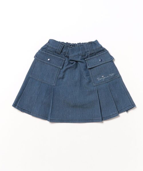 セール】メッシュデニムサイドプリーツスカパン(110～150