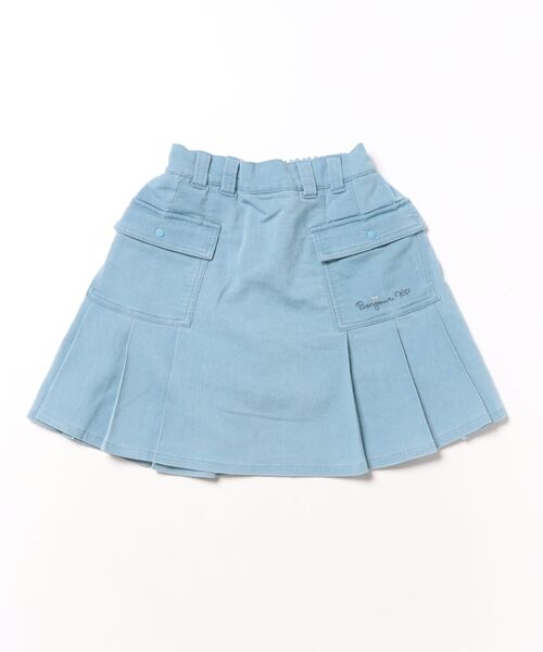 ベビーフリー　ドーナツスカパン セール】メッシュデニムサイドプリーツスカパン(110～150