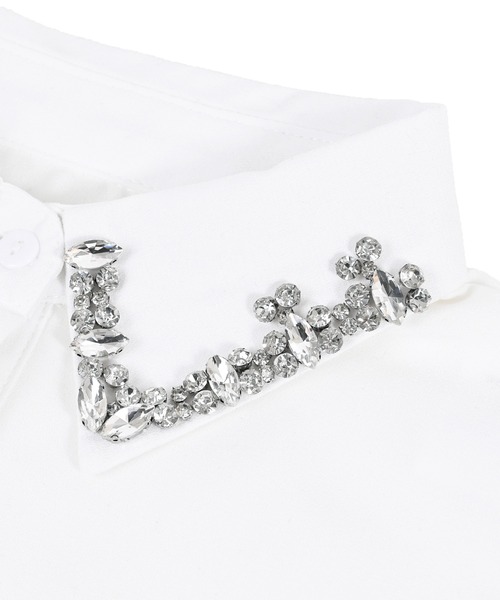 Narcissus（ナルシス）の「【Narcissus】ビジューつけ襟（付け襟・レディース・ホワイト・FREE）」の3枚目の写真