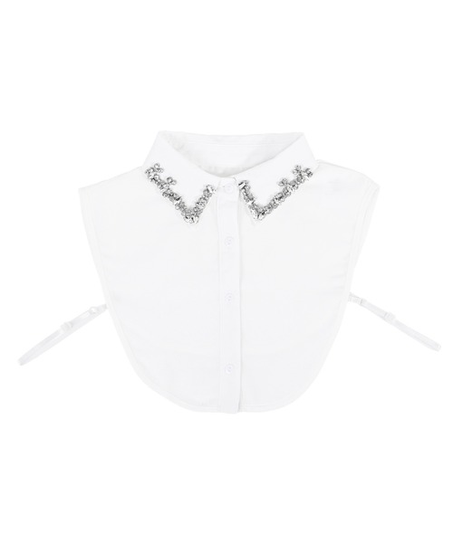 Narcissus（ナルシス）の「【Narcissus】ビジューつけ襟（付け襟・レディース・ホワイト・FREE）」の5枚目の写真