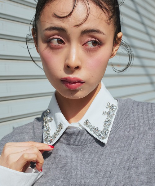 Narcissus（ナルシス）の「【Narcissus】ビジューつけ襟（付け襟・レディース・ホワイト・FREE）」の8枚目の写真