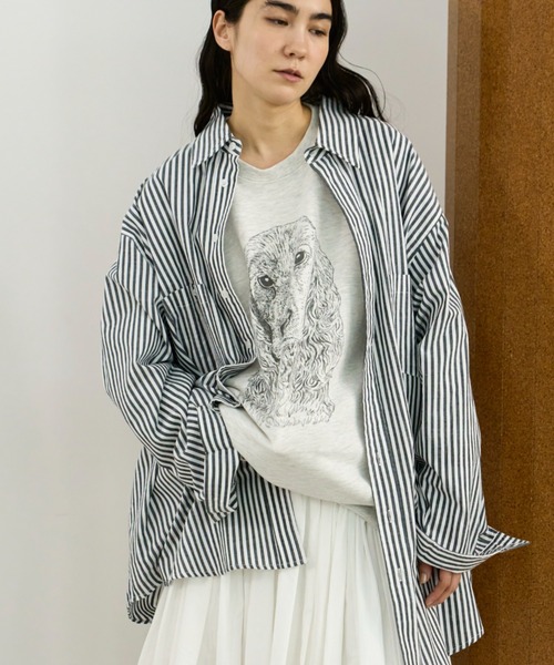 Libra Cue（リブラ キュー）の「オーバーシルエットシャツ（シャツ/ブラウス・レディース・ブルー/ブラック/その他2/その他1/ベージュ/ホワイト/ピンク/その他・FREE）」の7枚目の写真