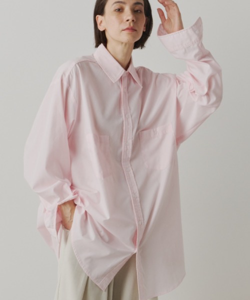 Libra Cue（リブラ キュー）の「オーバーシルエットシャツ（シャツ/ブラウス・レディース・ブルー/ブラック/その他2/その他1/ベージュ/ホワイト/ピンク/その他・FREE）」の5枚目の写真