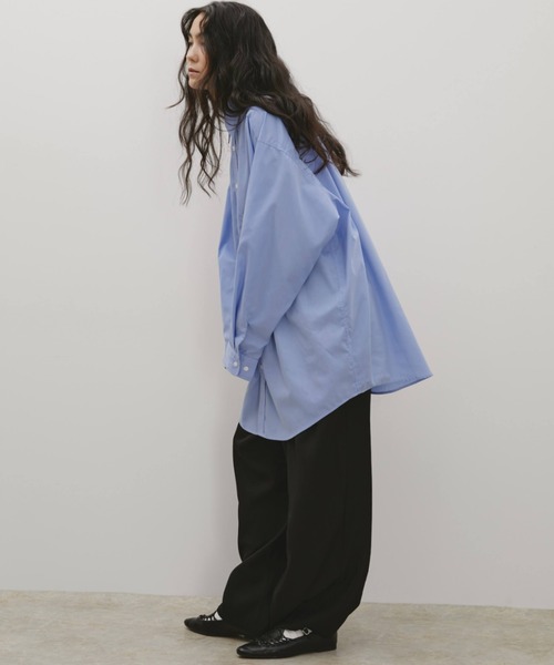 Libra Cue（リブラ キュー）の「オーバーシルエットシャツ（シャツ/ブラウス・レディース・ブルー/ブラック/その他2/その他1/ベージュ/ホワイト/ピンク/その他・FREE）」の12枚目の写真