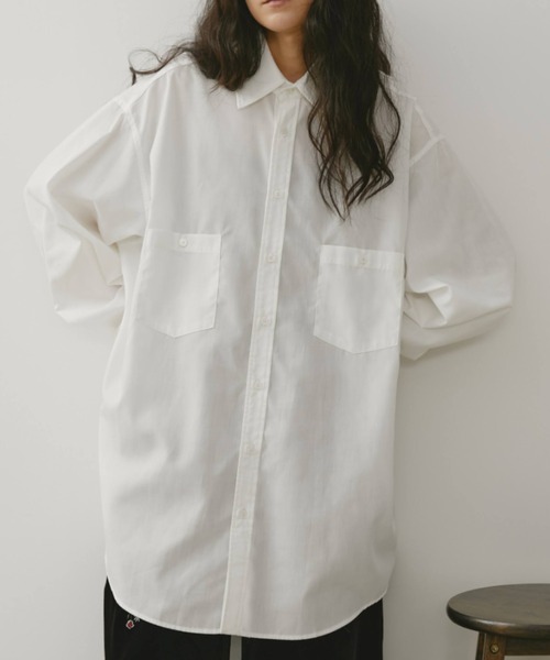 Libra Cue（リブラ キュー）の「オーバーシルエットシャツ（シャツ/ブラウス・レディース・ブルー/ブラック/その他2/その他1/ベージュ/ホワイト/ピンク/その他・FREE）」の18枚目の写真