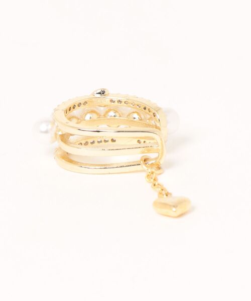 Fun & Daily(ファンアンドデイリー)の「F&D : ハートチャームイヤーカフ(イヤーカフ・レディース・ゴールド・FREE)」の2枚目の写真