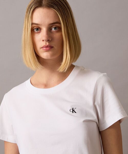 ロゴスリムTシャツ（Tシャツ/カットソー）｜Calvin Klein