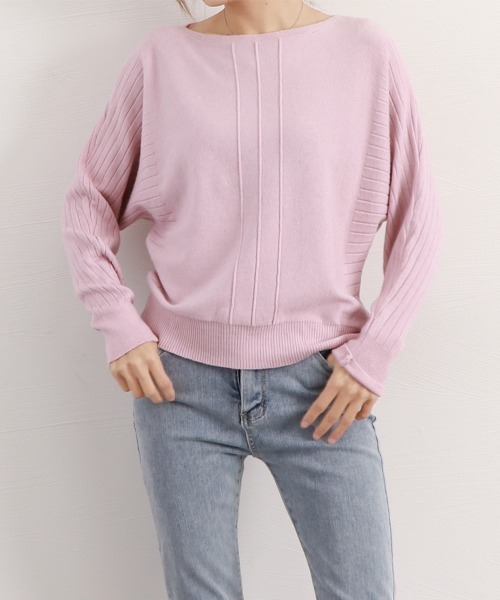Miniministore(ミニミニストア)の「ニットトップスリブニットレディース春秋冬(ニット/セーター・レディース・ベージュ/アイボリー/ブラック/ピンク/ラベンダー・FREE)」の4枚目の写真