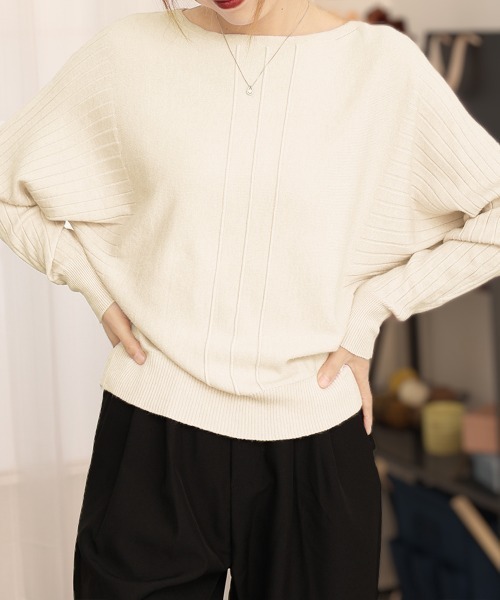 Miniministore(ミニミニストア)の「ニットトップスリブニットレディース春秋冬(ニット/セーター・レディース・ベージュ/アイボリー/ブラック/ピンク/ラベンダー・FREE)」の20枚目の写真