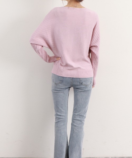Miniministore(ミニミニストア)の「ニットトップスリブニットレディース春秋冬(ニット/セーター・レディース・ベージュ/アイボリー/ブラック/ピンク/ラベンダー・FREE)」の10枚目の写真