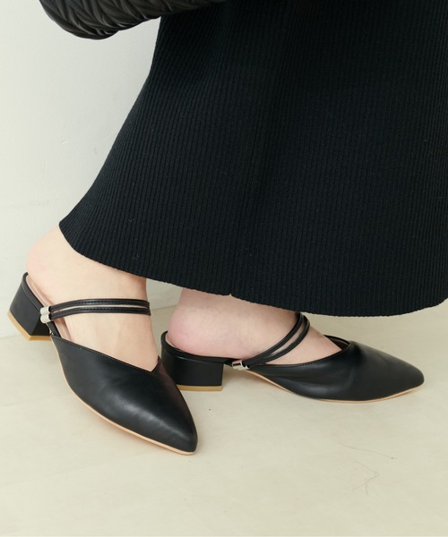 natural couture（ナチュラルクチュール）の「ポインテッドサンダル（その他シューズ・レディース・ブラック/シルバー/アイボリー・LARGE/MEDIUM）」の6枚目の写真