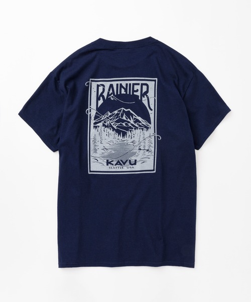KAVU(カブー)の「KAVU/カブー 25 Rainier Tee/レイニアティー(Tシャツ/カットソー・メンズ・ナチュラル/ホワイト/グリーン/ピンク/ブラック/ライトブルー/ネイビー・MEDIUM/X-LARGE/LARGE)」の6枚目の写真