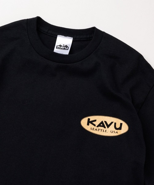 KAVU(カブー)の「KAVU/カブー 25 Rainier Tee/レイニアティー(Tシャツ/カットソー・メンズ・ナチュラル/ホワイト/グリーン/ピンク/ブラック/ライトブルー/ネイビー・MEDIUM/X-LARGE/LARGE)」の12枚目の写真