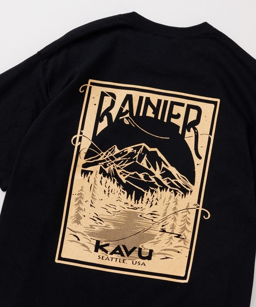 KAVU(カブー)の「KAVU/カブー 25 Rainier Tee/レイニアティー(Tシャツ/カットソー・メンズ・ナチュラル/ホワイト/グリーン/ピンク/ブラック/ライトブルー/ネイビー・MEDIUM/X-LARGE/LARGE)」の13枚目の写真
