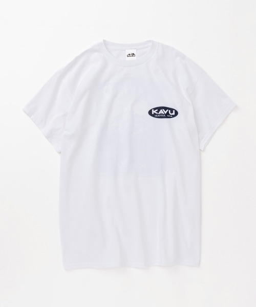 KAVU(カブー)の「KAVU/カブー 25 Rainier Tee/レイニアティー(Tシャツ/カットソー・メンズ・ナチュラル/ホワイト/グリーン/ピンク/ブラック/ライトブルー/ネイビー・MEDIUM/X-LARGE/LARGE)」の8枚目の写真