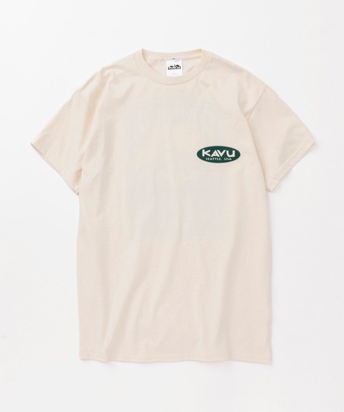KAVU(カブー)の「KAVU/カブー 25 Rainier Tee/レイニアティー(Tシャツ/カットソー・メンズ・ナチュラル/ホワイト/グリーン/ピンク/ブラック/ライトブルー/ネイビー・MEDIUM/X-LARGE/LARGE)」の15枚目の写真
