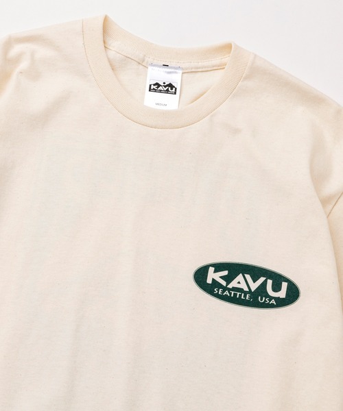 KAVU(カブー)の「KAVU/カブー 25 Rainier Tee/レイニアティー(Tシャツ/カットソー・メンズ・ナチュラル/ホワイト/グリーン/ピンク/ブラック/ライトブルー/ネイビー・MEDIUM/X-LARGE/LARGE)」の16枚目の写真